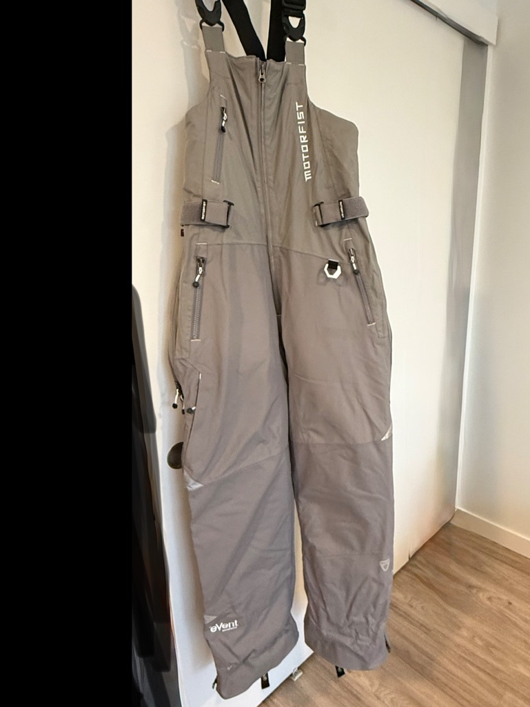 New Xl Motorfist Empress Snow Bibs Grey Event Waterproof Primaloft Insulated
